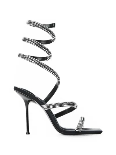 Alexander Wang Julie Crystal-coil Sandals In Multi