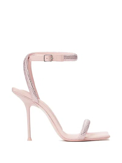 Alexander Wang Julie Crystal-embellished Heeled Sandals In Pink