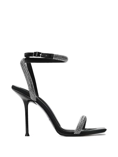 Alexander Wang Crystal-embellished Stiletto Sandal In Black