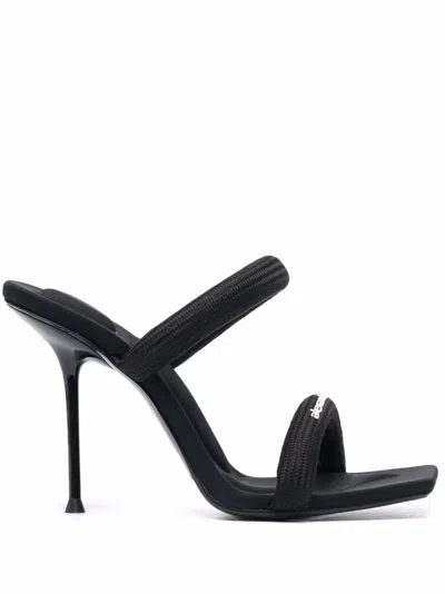 ALEXANDER WANG JULIE LOGO-PRINT SANDALS