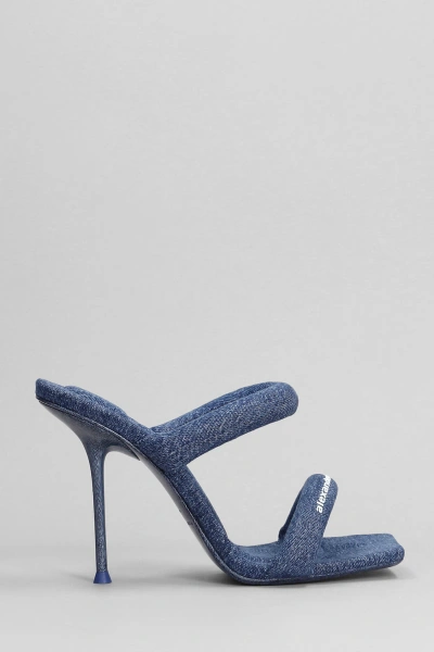 Alexander Wang Julie Sandals In Blue Nylon