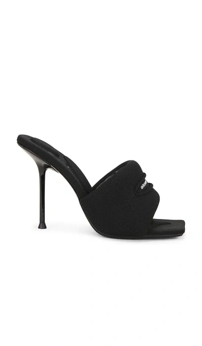Alexander Wang Julie Slash Knit Mule Sandal In Black