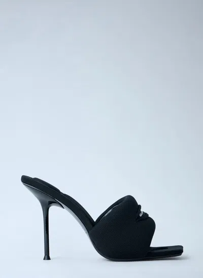 Alexander Wang Julie Slash Knit Mules In Black