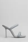 Alexander Wang Gray Julie 105mm Nylon Tubular Heeled Sandals In Grey