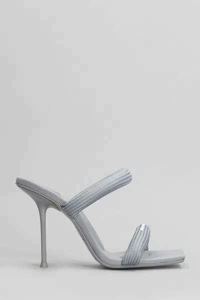 ALEXANDER WANG JULIE SLIPPER-MULE IN GREY NYLON