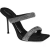Alexander Wang Julie Tubular Crystal Embellished Slide Sandal In Multi