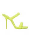 Alexander Wang Yellow Julie 105mm Nylon Tubular Heeled Sandals In Yellow