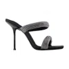 Alexander Wang Julie Tubular Crystal Embellished Slide Sandal In Multi