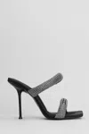 Alexander Wang Julie Tubular Crystal Embellished Slide Sandal In Multi