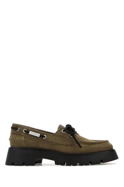 ALEXANDER WANG ALEXANDER WANG KHAKI SUEDE CARSON LOAFERS