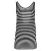 Alexander Wang Knit-striped Tank Top In Black And White Rayon In Multi