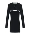 Alexander Wang Knitted Mini Dress In Black
