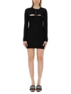 Alexander Wang Knitted Mini Dress In Black