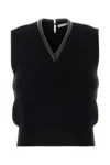 Alexander Wang Women Black Stretch Wool Blend Vest In Black