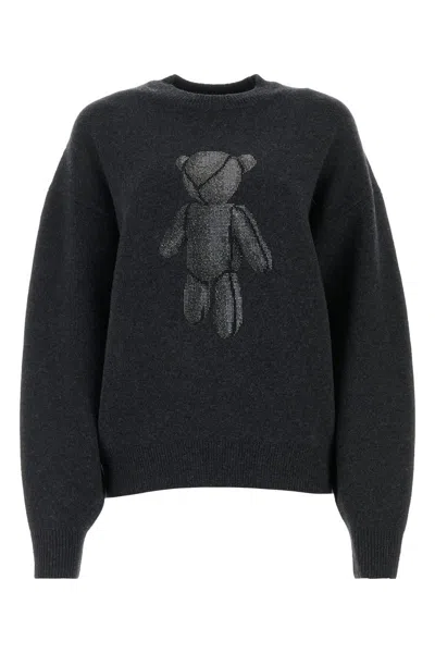 Alexander Wang Wool-blend Jumper In Charcoalmelange