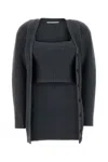 Alexander Wang Button Detailed Wool Blend Cardigan In Grey