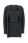 Alexander Wang Button Detailed Wool Blend Cardigan In Grey