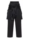 Alexander Wang Knotted-detail Silk Pants In Black