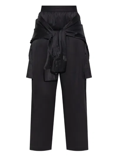 Alexander Wang Knotted-detail Silk Pants In Black