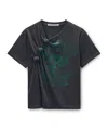 Alexander Wang Knotted Graphic T-shirt In Blue