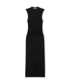 Alexander Wang Knotted Midi Dress In Black
