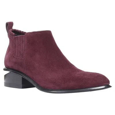 Alexander Wang Kori Burgundy Red Suede Cut Out Heel Chelsea Boot Eu40