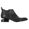 Alexander Wang Kori Cut-out Ankle Boots In Black Calfskin Leather In Black