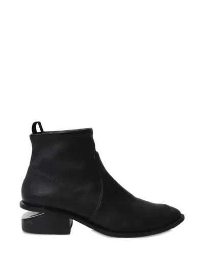 Pre-owned Alexander Wang Kori Cutout-detail Leather Boots In Black
