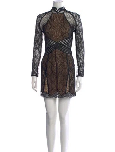 Pre-owned Alexander Wang Lace Mini Dress In Black