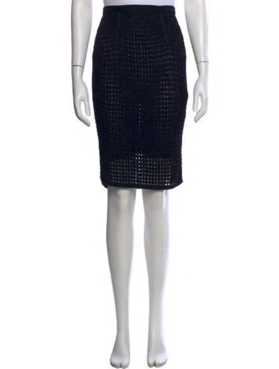 Pre-owned Alexander Wang Lace Pattern Knee-length Skirt In Black