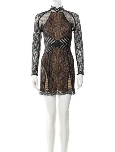 Pre-owned Alexander Wang Lace Pattern Mini Dress In Neutral