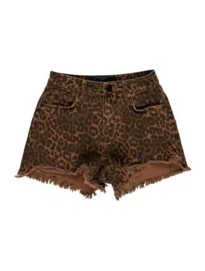 Pre-owned Alexander Wang Lace Pattern Mini Shorts In Brown