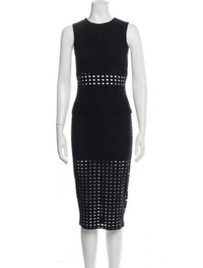 Pre-owned Alexander Wang Lace Pattern Skirt Set In Blue