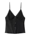 Alexander Wang Lace Trim Tank Top In Black