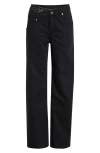 Alexander Wang Embellished High-rise Wide-leg Jeans In Washed Black