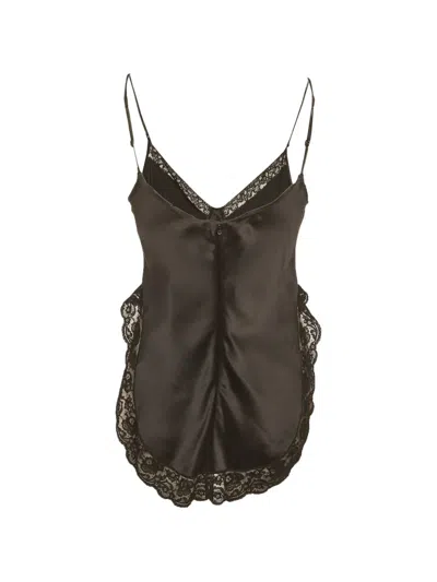 Pre-owned Alexander Wang Lace-trim Top In Black