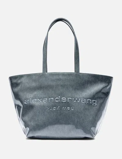 Alexander Wang Lacquered Denim Punch Large Tote