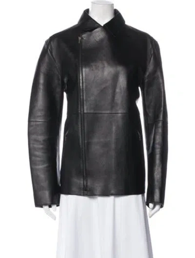 Pre-owned Alexander Wang Lamb Leather Biker Jacket In Black