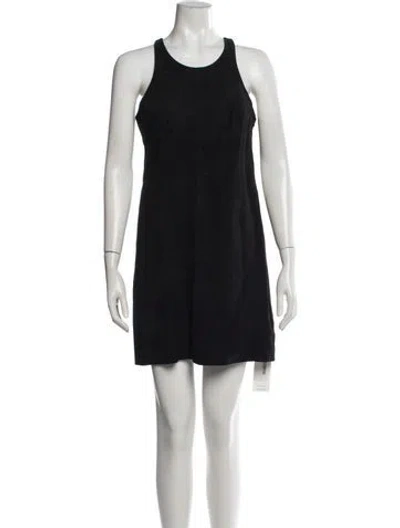 Pre-owned Alexander Wang Lamb Leather Mini Dress In Black