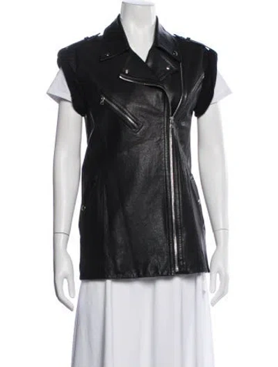 Pre-owned Alexander Wang Lambskin Biker Jacket In Black