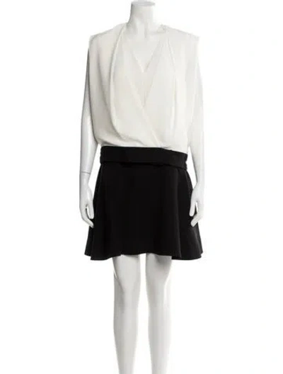 Pre-owned Alexander Wang Lambskin Mini Dress In White