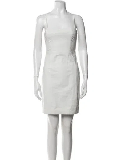 Pre-owned Alexander Wang Lambskin Mini Dress In White