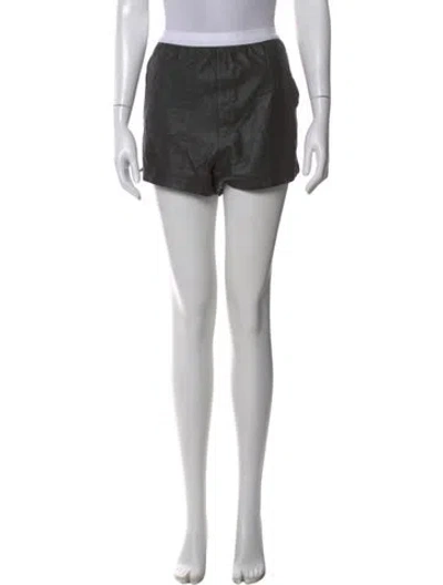 Pre-owned Alexander Wang Lambskin Mini Shorts In Black