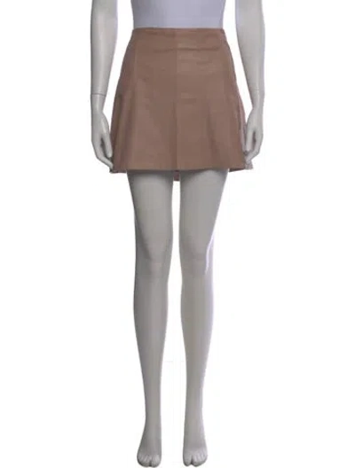Pre-owned Alexander Wang Lambskin Mini Skirt In Pink