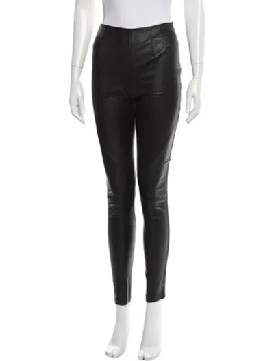 Pre-owned Alexander Wang Lambskin Skinny Leg Pants In Black