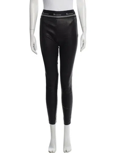 Pre-owned Alexander Wang Lambskin Skinny Leg Pants In Black