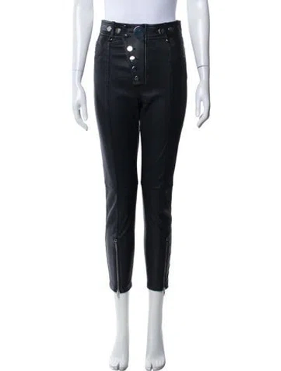 Pre-owned Alexander Wang Lambskin Skinny Leg Pants In Black