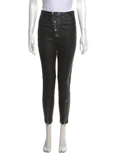 Pre-owned Alexander Wang Lambskin Skinny Leg Pants In Black