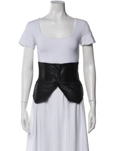 Pre-owned Alexander Wang Lambskin Strapless Top In Black