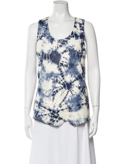 Pre-owned Alexander Wang Lambskin Tie-dye Print Top In Neutral